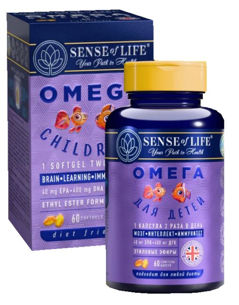 Изображение товара ДГК омега для детей SENSE of life 60 капсул ДГК омега для детей SENSE of life 60 капсул фотография