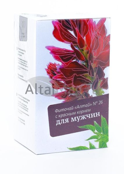Изображение товара Фиточай Алтай № 26 Для мужчин с красным корнем, №30 пак Фиточай Алтай № 26 Для мужчин с красным корнем, №30 пак фотография